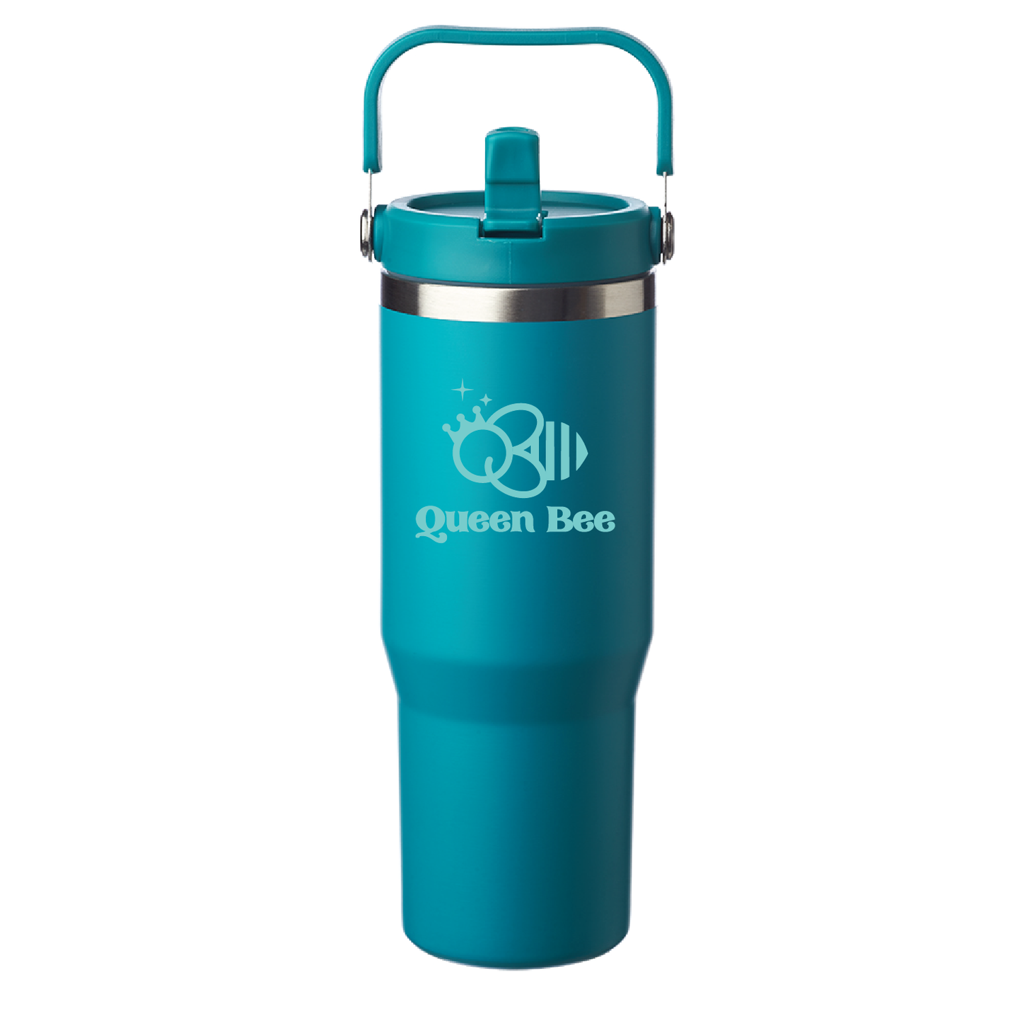 QB 30oz. Stainless Travel w/ Handle - Teal