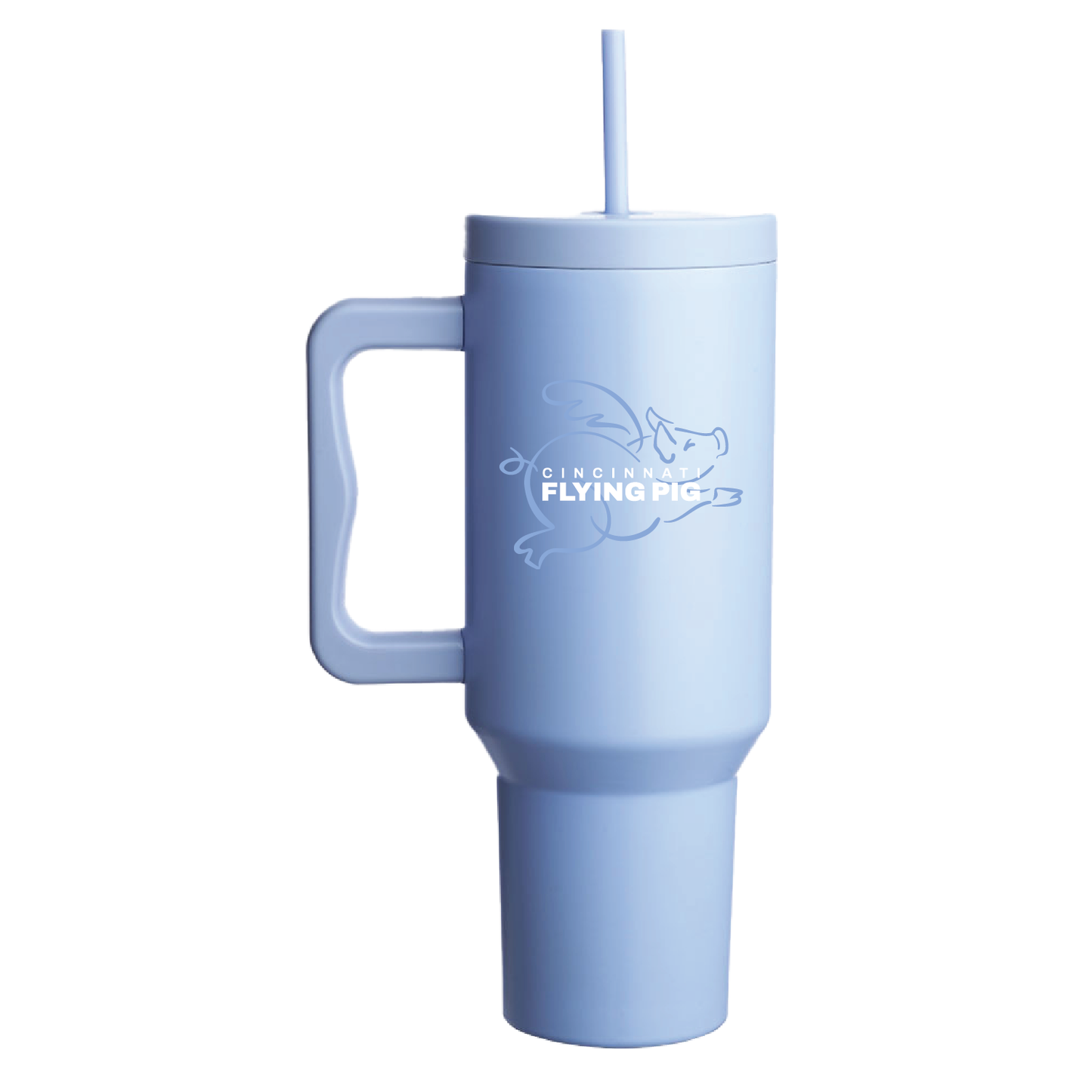 FPM '25 40oz. Travel Tumbler w/ Handle & Straw Lid - Lavender/PowderBlue