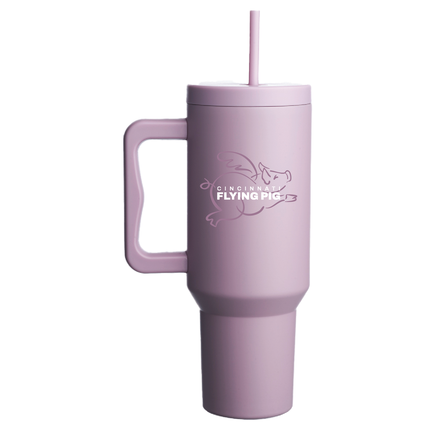 FPM '25 40oz. Travel Tumbler w/ Handle & Straw Lid - Lavender/PowderBlue