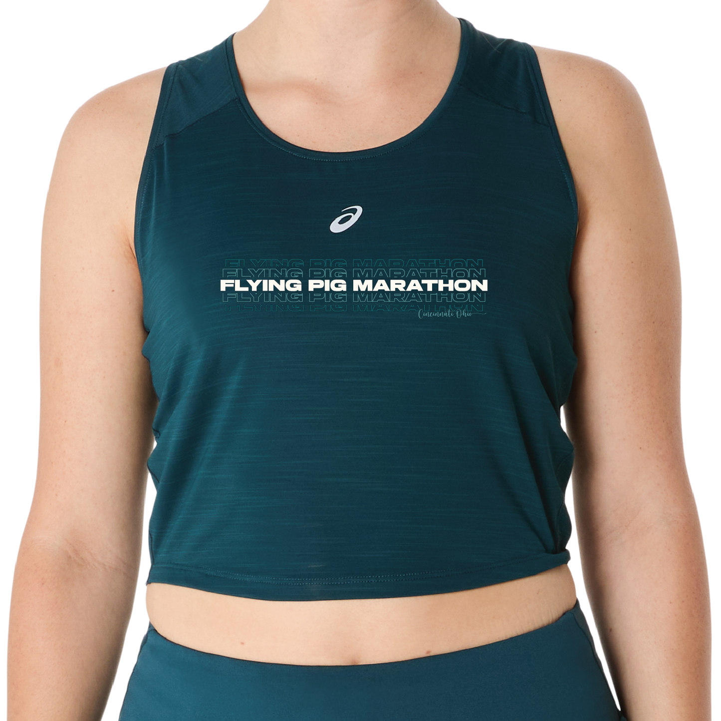 FPM '25 ASICS W Road Crop Top - Saxon Green