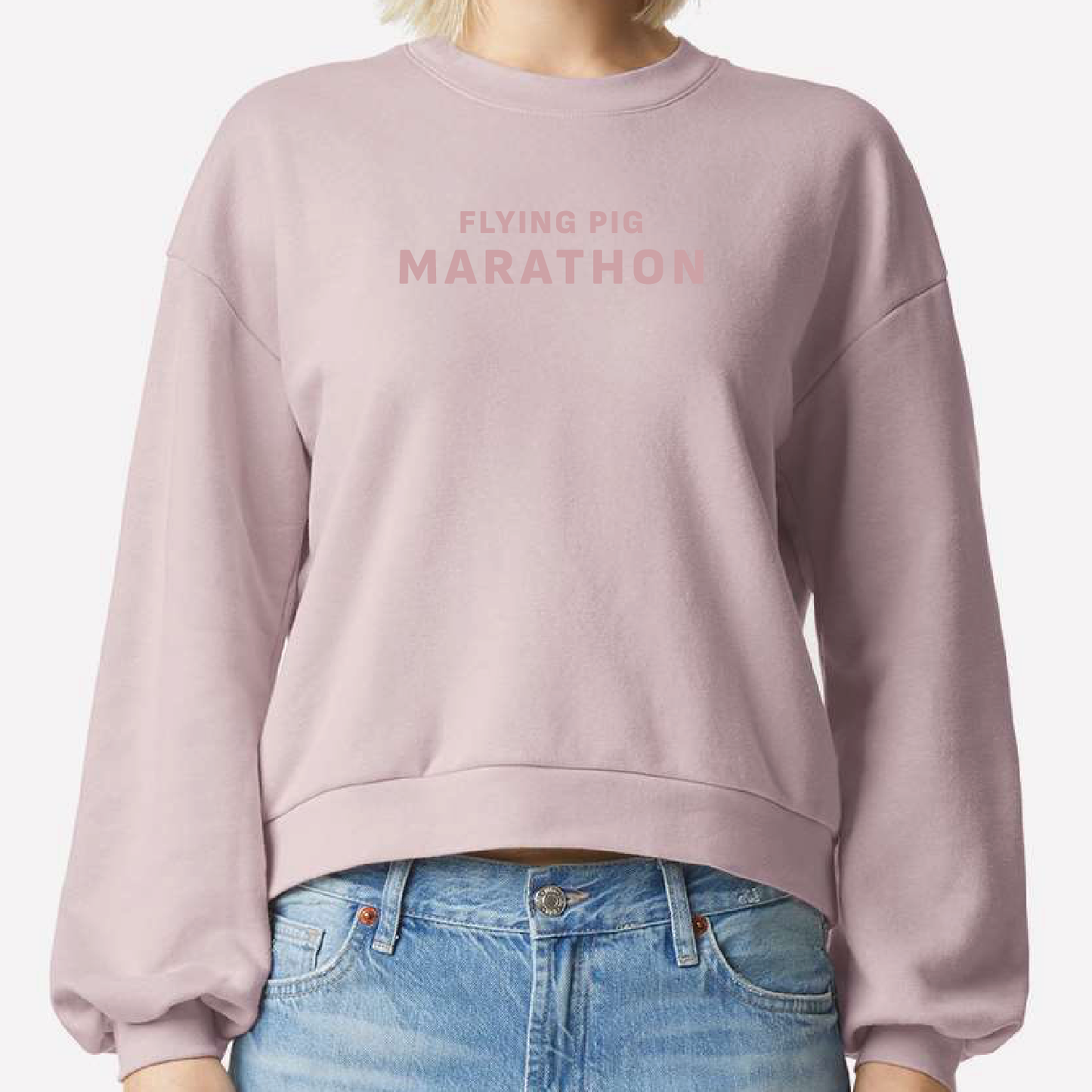 *New* FPM '26 W American Apparel Fleece Crewneck Sweatshirt - Blush