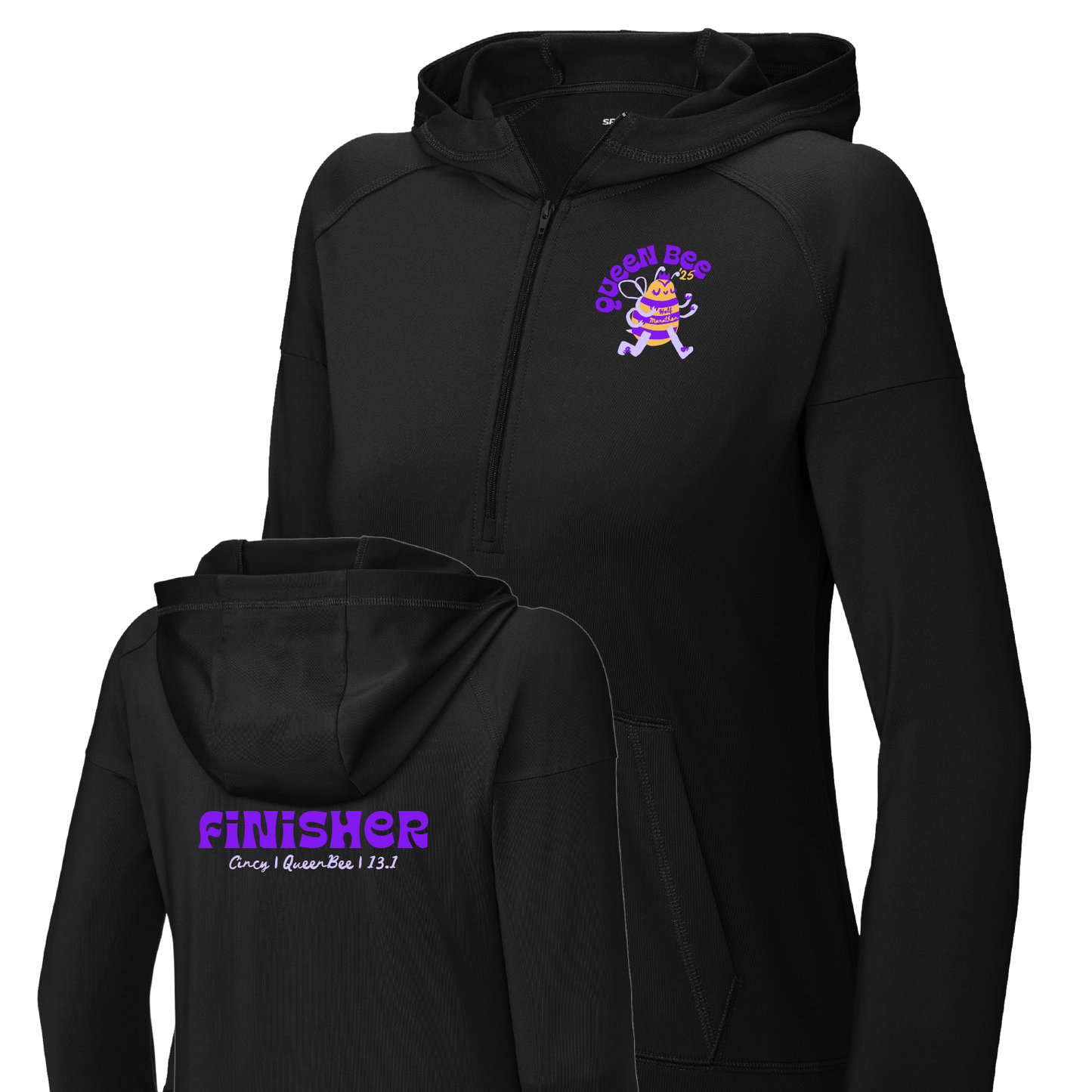 *Official* QB '25 Unisex Finisher Qtr. Zip Hoodie 02 - Half Marathon