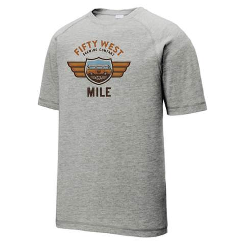 *Beer Series* 50w Mile Logo Tee - Lt. Hthr. Grey