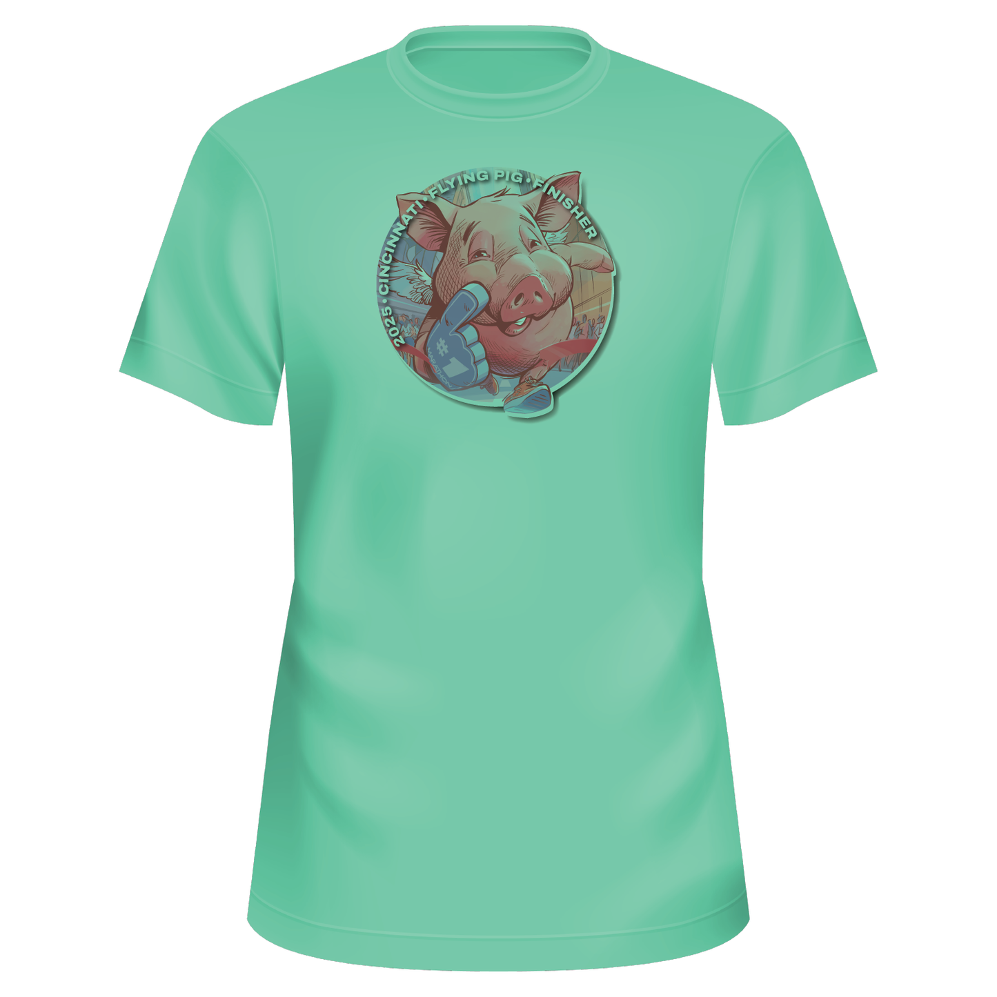 *Official* FPM '25 ASICS Unisex Finisher Poster Graphic Shirt - Seafoam Green
