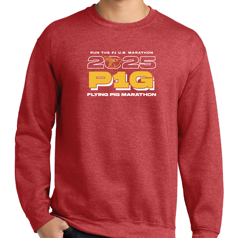 *New* FPM '25 Unisex Crewneck Sweatshirt - Hthr. Red