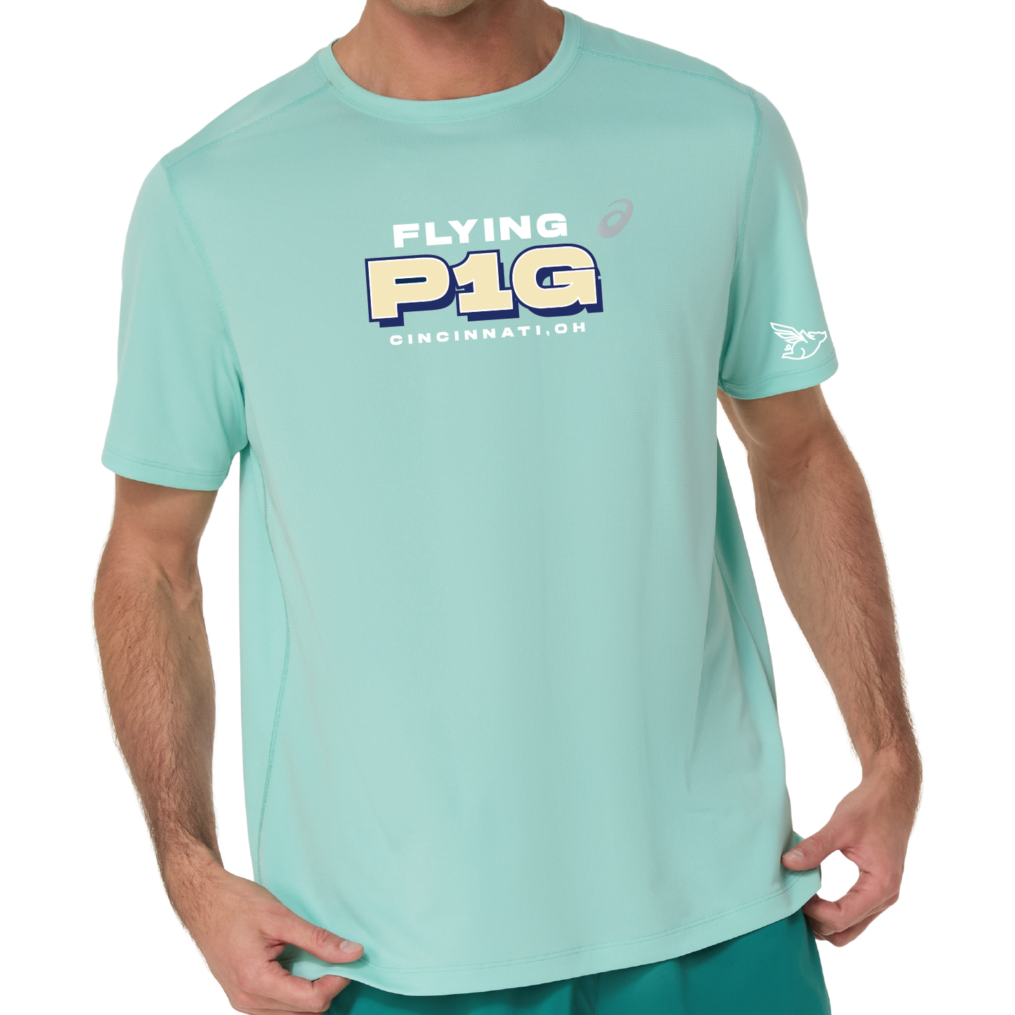 FPM '25 ASICS M Silver SS Top - Oasis Green