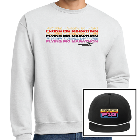 *New Bundle* FPM '25 Unisex Crewneck Sweatshirt + Rope Cap - White/Black