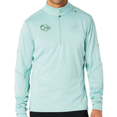 ASICS M Road Winter QTR Zip Mid Layer - Light Celadon