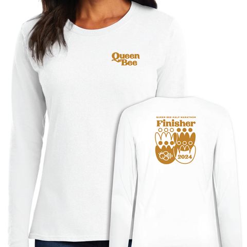 *QB'24 Finisher* Unisex Performance Blend LS - White