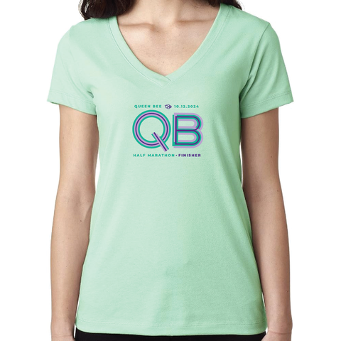 *QB'24 Finisher* ASICS W Ready Set V-Neck SS - Seafoam Green