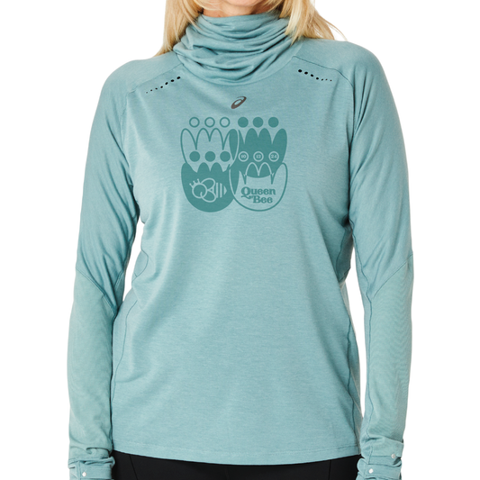 QB ASICS W Metarun Winter LS Hoodie - Celadon
