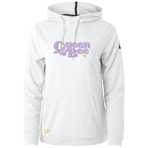 ASICS W French Terry PO Hoody - White (QB Text Graphic)