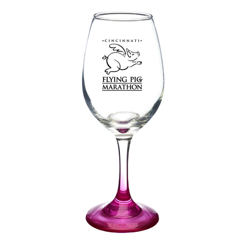 10oz. Rioja White Wine Glasses - Pink Bottom