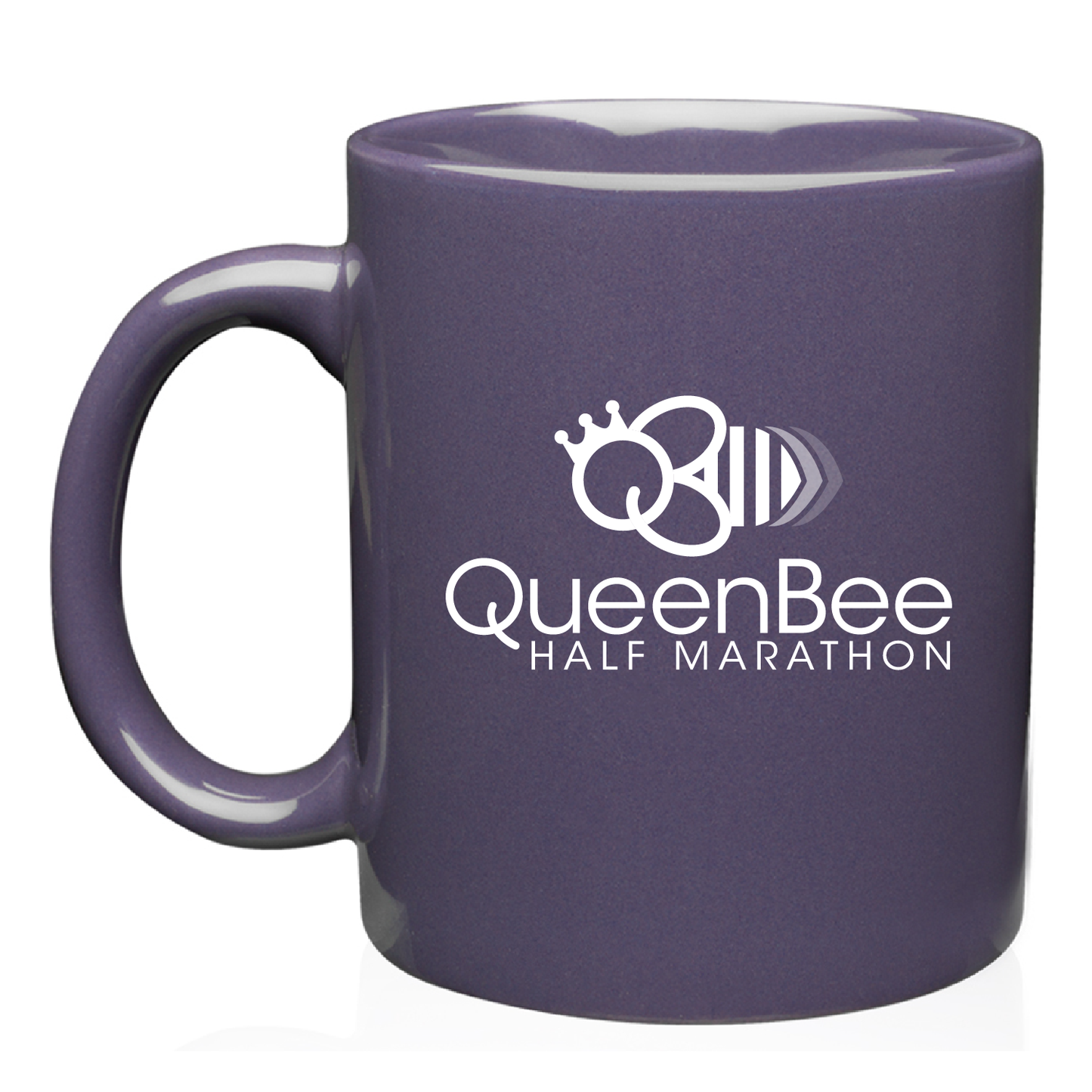 QB 11oz. Traditional Ceramic Coffee Mug - Purple