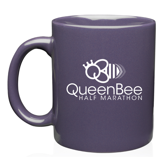 QB 11oz. Traditional Ceramic Coffee Mug - Purple