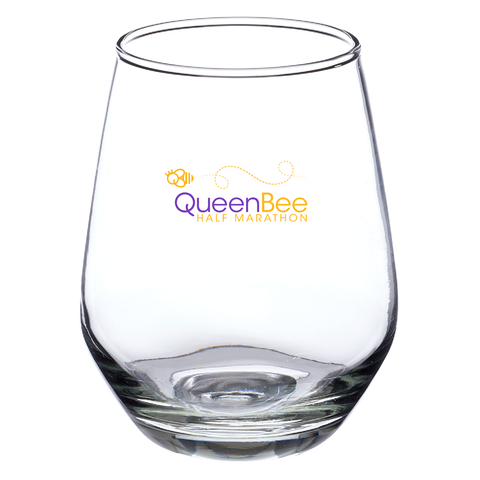 12oz. Silicia Stemless Wine Glass - Clear Bottom