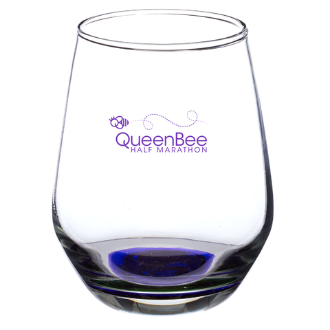 12oz. Silicia Stemless Wine Glass - Purple Bottom