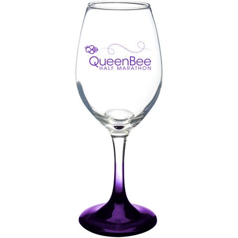 10oz. Rioja White Wine Glasses - Purple Bottom